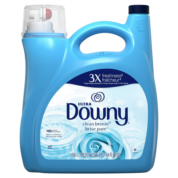 Downy Clean Breeze Liquid Fabric Conditioner (Fabric Softener), 164 fl oz, 190 Loads