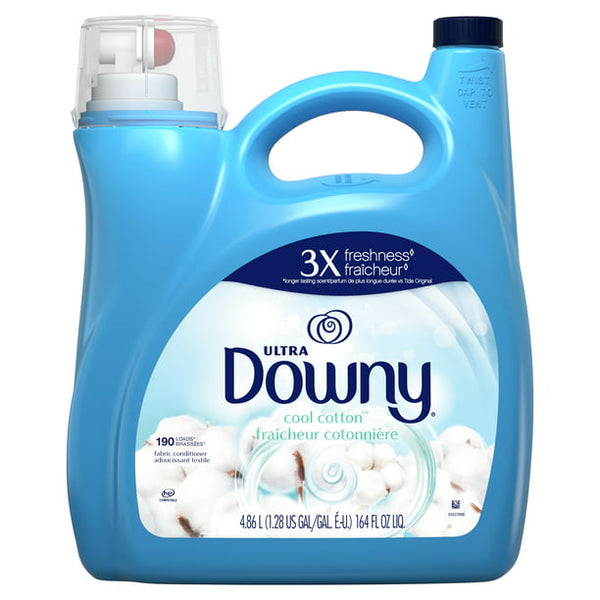 Downy Cool Cotton Liquid Fabric Conditioner (Fabric Softener), 164 fl oz, 190 loads