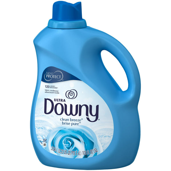 Downy Ultra Liquid Fabric Conditioner (Fabric Softener), Clean Breeze, 120 Loads 103 fl oz