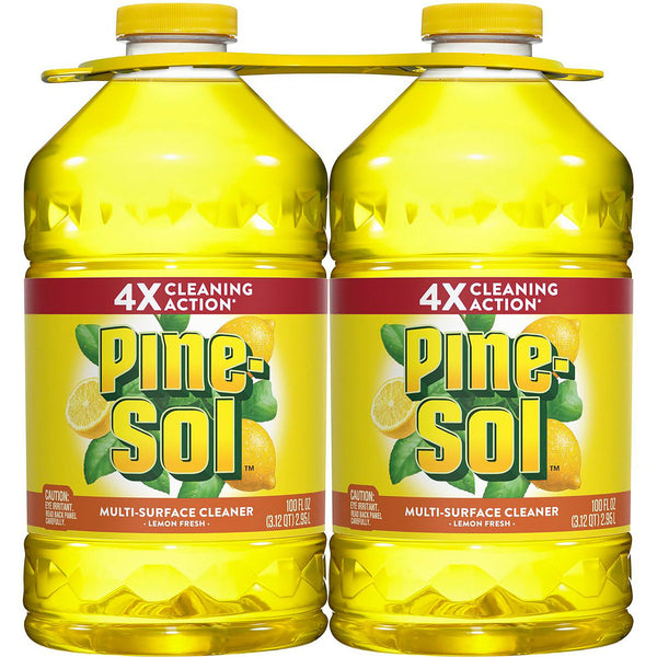 Pine-Sol Multi-Surface Cleaner, Lemon Fresh, 2 Pack, 100 Ounce. Bottles - All-Purpose Cleaners