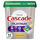 Cascade Platinum Action Pacs, Dishwasher Detergent, Fresh, 62 Ct