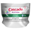 Cascade Platinum Action Pacs, Dishwasher Detergent, Fresh, 62 Ct